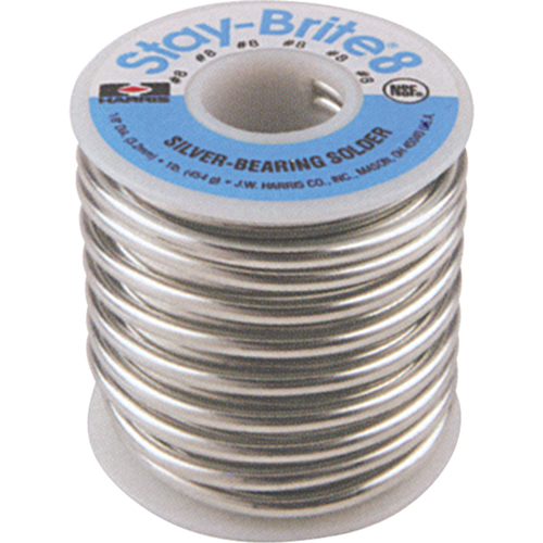 Stay-Brite&reg; Solders, Lead-Free, 96% Tin 4% Silver, Solid Core, 0.125" Dia. Stor-it Systems