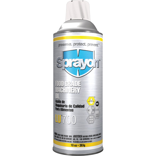 LU700 Food Grade Machinery Oil, 10 oz., Aerosol Can Stor-it Systems