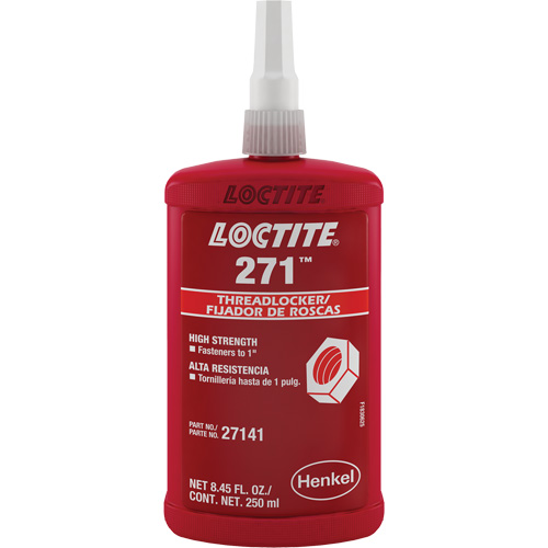 Threadlocker 271 , Red, High, 250 ml, Bottle Stor-it Systems