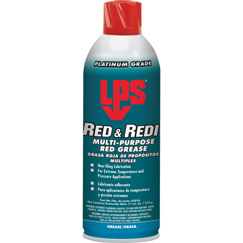 Graisse rouge Red & Redi tout usage, 16 oz, Canette a&eacute;rosol Stor-it Systems