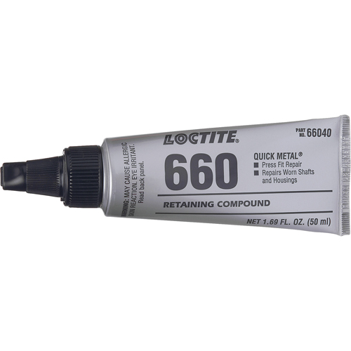 Quick Metal 660 Press Fit Repair Retaining Compound, 50 ml, Tube, Silver Stor-it Systems