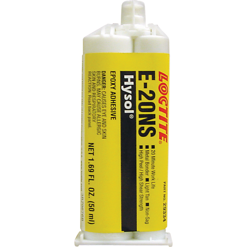 &eacute;poxyde Hysol E-20NS, Deux composants, Cartouche double, 120 g, Havane Stor-it Systems