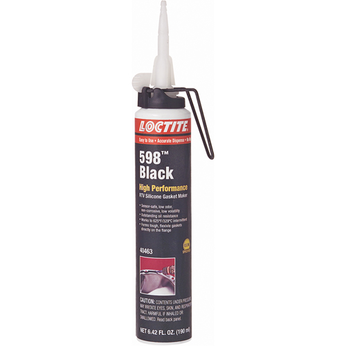 598 High Performance RTV Silicone Gasket Maker, Cartridge, Black Stor-it Systems