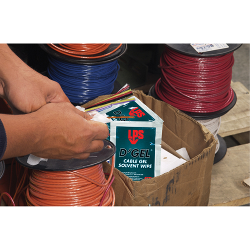 D'Gel&reg; Cable Gel Solvent, Packets Stor-it Systems