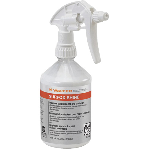 SURFOX Shine Stainless Steel Cleaner & Protector, 500 ml, Trigger Bottle Stor-it Systems