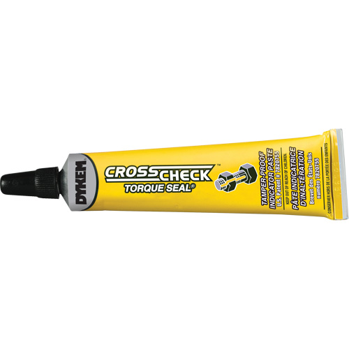 P&acirc;te indicatrice inviolable Cross-Check Torque Seal, 1 liq. oz., Tube, Jaune Stor-it Systems