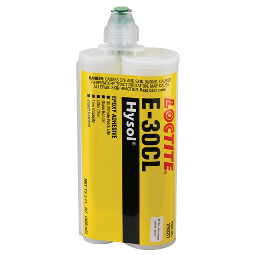 Adh&eacute;sif structurel pour le verre E-30CL, 200 ml, Cartouche double, Deux composants, Ultra clair Stor-it Systems