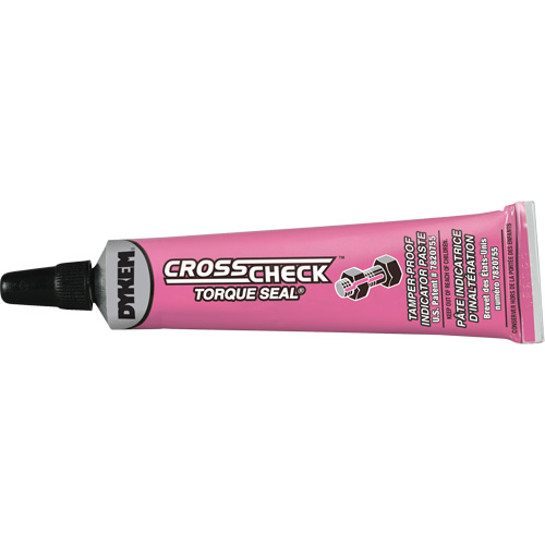 P&acirc;te indicatrice inviolable Cross-Check Torque Seal, 1 liq. oz., Tube, Rose Stor-it Systems
