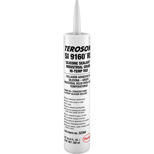 Scellant &agrave; la silicone haute temp&eacute;rature Teroson SI 9160, Cartouche, Rouge Stor-it Systems