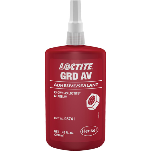 Letter Grade AV Threadlocker, Red, High, 250 ml, Bottle Stor-it Systems