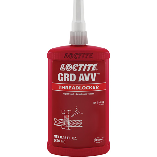 Letter Grade AVV Threadlocker, Red, High, 250 ml, Bottle Stor-it Systems