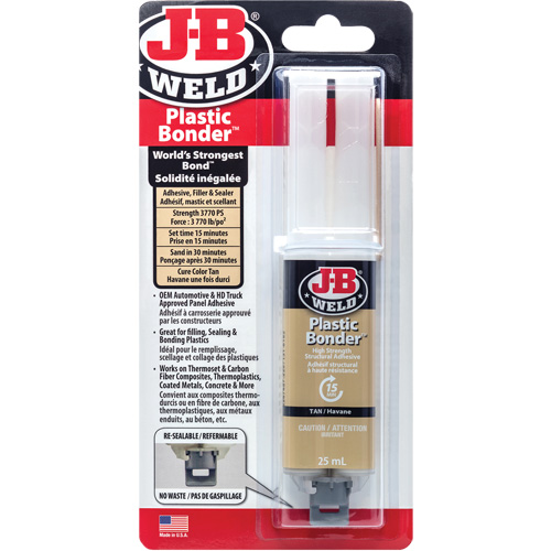 Adh&eacute;sif plastique, 25 ml, Seringue, Deux composants, Havane Stor-it Systems