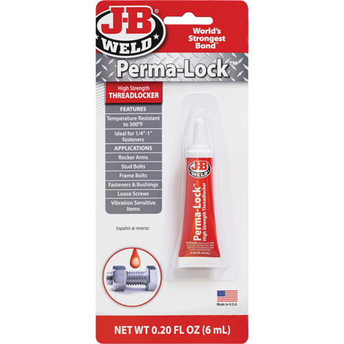 Compos&eacute; de blocage Perma-Lock, Rouge, &eacute;lev&eacute;, 6 ml, Tube Stor-it Systems