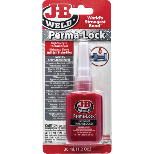Compos&eacute; de blocage Perma-Lock, Rouge, &eacute;lev&eacute;, 36 ml, Bouteille Stor-it Systems
