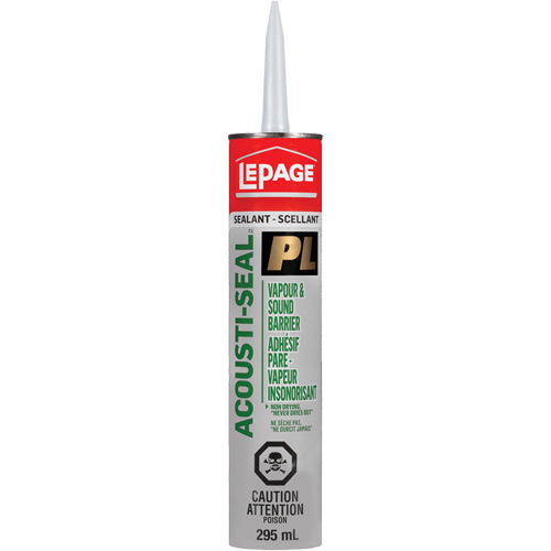 PL&reg; Vapour Barrier & Sound Reduction Adhesive, 825 ml, Tube, Black Stor-it Systems