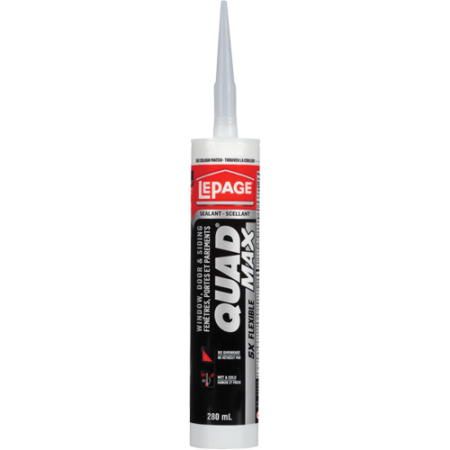 Scellant pour parements & fen&ecirc;tres Quad Max, 280 ml, Tube, Blanc cass&eacute; Stor-it Systems