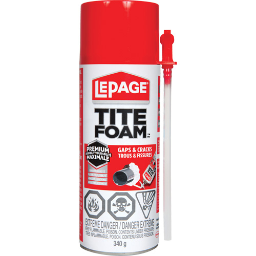 Scellant en mousse isolante pour trous & fissures Titefoam, Canette a&eacute;rosol, Blanc Stor-it Systems