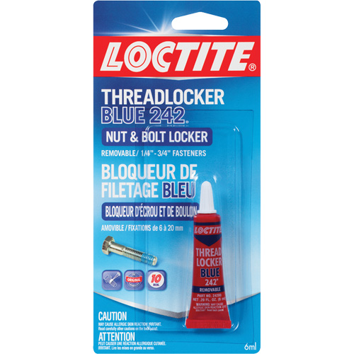 242 Threadlocker, Blue, Medium, 6 ml, Tube Stor-it Systems