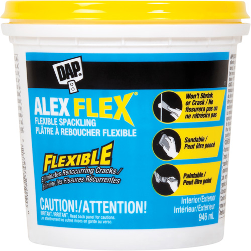 Alex Flex&reg; Flexible Spackling, 946 ml, Plastic Container Stor-it Systems