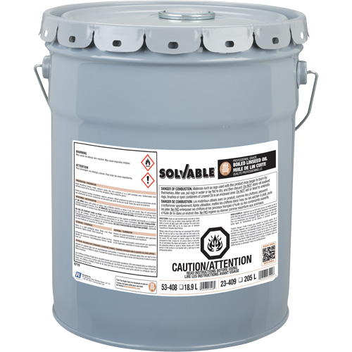 Boiled Linseed Oil, Pail, 18.9 L Net Volume Stor-it Systems