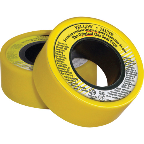 Ruban d'&eacute;tanch&eacute;it&eacute; pour filet en PTFE, 236" lo x 3/4" la, Jaune Stor-it Systems