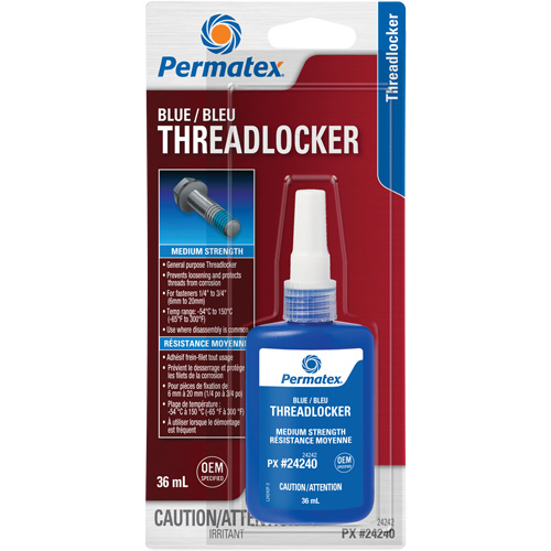 Threadlocker, Blue, Medium, 36 ml, Bottle Stor-it Systems