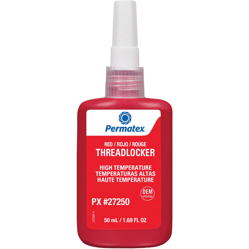 Adh&eacute;sif frein-filet pour temp&eacute;ratures &eacute;lev&eacute;es, Rouge, &eacute;lev&eacute;, 50 ml, Bouteille Stor-it Systems