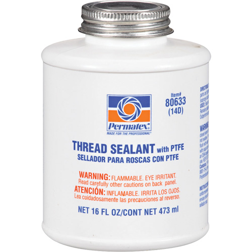 Scellant pour filetage avec PTFE, Canette &agrave; dessus brosse, 473 ml, -54° C - 149° C/-65° F - 300° F Stor-it Systems