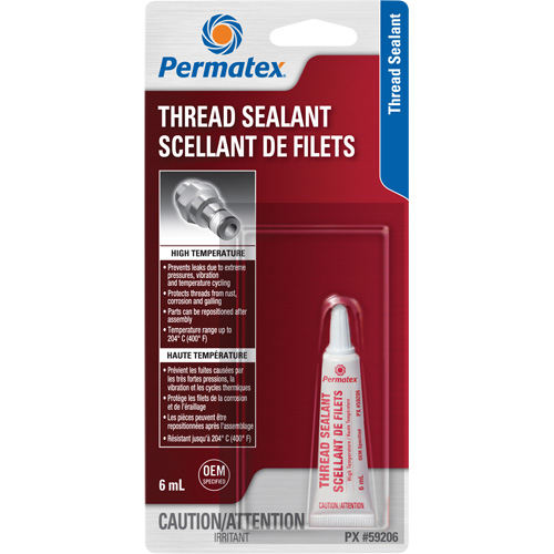 Scellant pour filetage haute temp&eacute;rature, Tube, 6 ml, -54° C - 204° C/-65° F - 400° F Stor-it Systems
