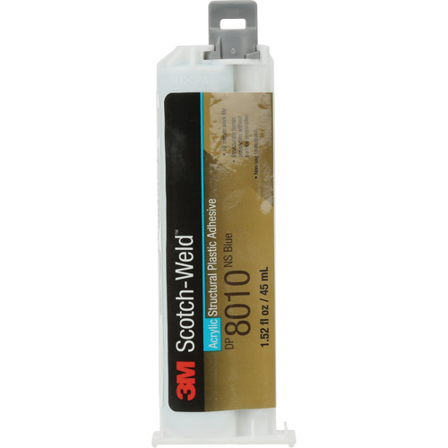 Scotch-Weld Structural Plastic Adhesive, Deux composants, Cartouche double, 45 ml, Bleu Stor-it Systems