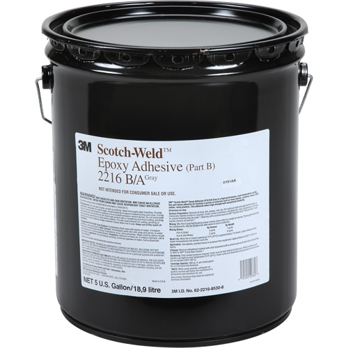 Scotch-Weld Adhesive, 5 gal., Pail, Two-Part, Grey Stor-it Systems