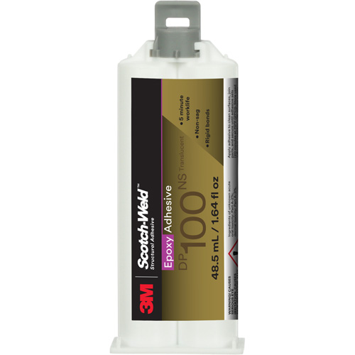 Scotch-Weld Adhesive, 1.64 fl. oz., Cartridge, Two-Part, Translucent Stor-it Systems