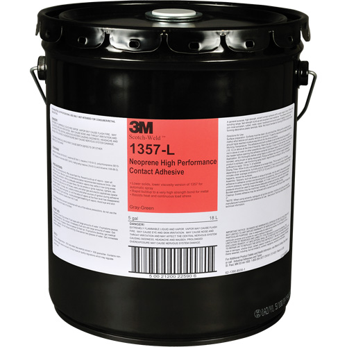 Neoprene High-Performance Contact Adhesive, Drum, 5 gal., Green Stor-it Systems