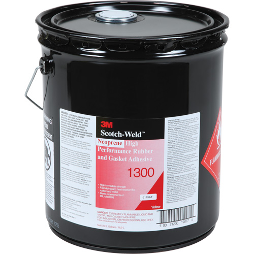 High-Performance Rubber & Gasket Adhesive, Pail, Yellow Stor-it Systems