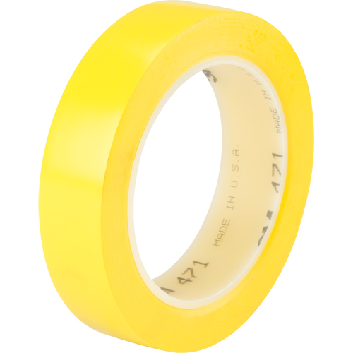 471 Vinyl Tape, 25.4 mm (1") W x 32.9 m (108') L, 5.3 mils, Yellow Stor-it Systems