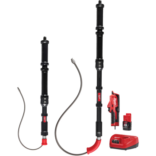 M12 Trapsnake 2-Tool Combo Urinal Auger Kit, Powered, Bulb, 4'/6' Cable Length, 1/2"/3/8" Cable Diameter Stor-it Systems