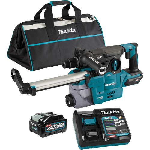 XGT Brushless Cordless SDS-Plus Rotary Hammer with DX10 Dust Extraction Attachment, 40 V, 1-3/16", 3 ft-lbs, 0-840 RPM Stor-it Systems