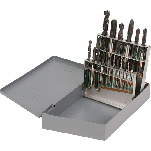 Jeu de forets & tarauds Blue Wizard, 18 morceaux Stor-it Systems