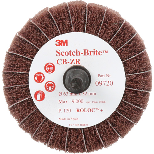 Disque combin&eacute; Scotch-Brite, 2-1/2" dia., Grain 120, Oxyde d'aluminium Stor-it Systems