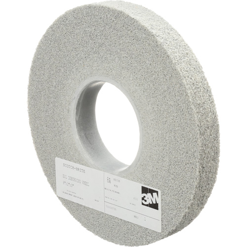 Scotch-Brite EXL Deburring Wheels, 8" x 1", 3" Arbor, Aluminum Oxide Stor-it Systems