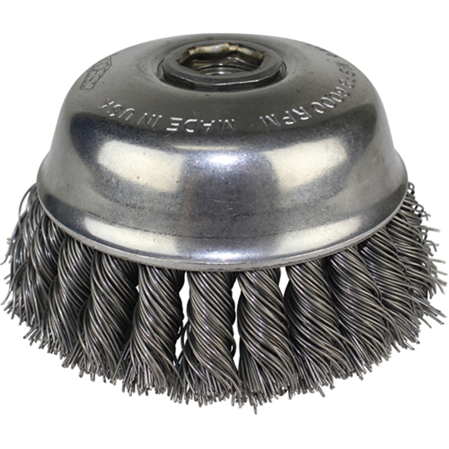 Brosses-boisseau &agrave; fils nou&eacute;s, 4" dia. x 5/8"-11 arbre Stor-it Systems