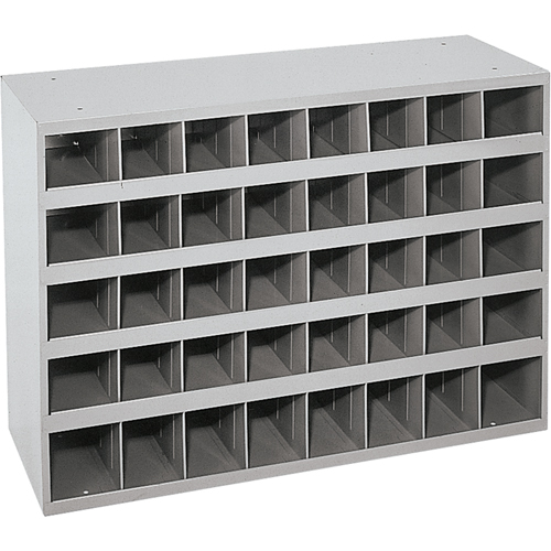 Steel Storage Bin Cabinet, 33-3/4" W x 12" D x 23-7/8" H, Grey Stor-it Systems