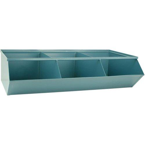 Bacs sectionnels superposables, Cap. 100 lb, 37" la x 20-1/2" p x 9-1/2" h, Bleu Stor-it Systems