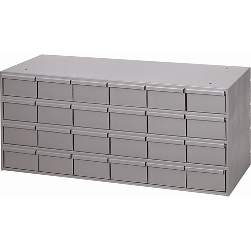 Casiers &agrave; tiroirs industriels, 24 tiroirs, 33-3/4" la x 11-3/4" p x 17" h, Gris Stor-it Systems