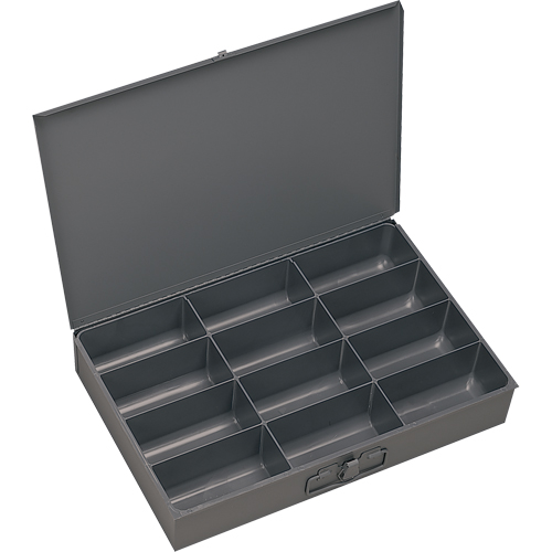 Boîtes &agrave; fond courb&eacute;, Acier, 12 compartiments, 18" la x 12" p, 3" h, Gris Stor-it Systems