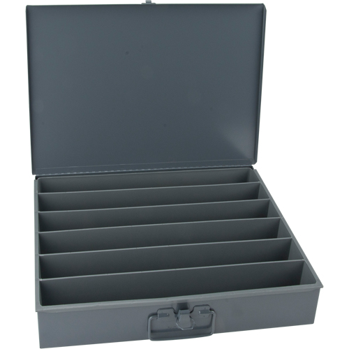 Boîtes en acier &agrave; compartiments &agrave; fond courb&eacute;, 18,34" la x 12,16" p x 3,16" h, 6 horizontaux compartiments Stor-it Systems