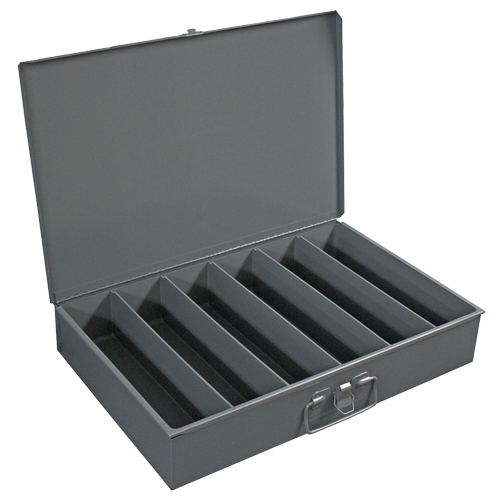 Boîtes en acier &agrave; compartiments &agrave; fond courb&eacute;, 18,34" la x 12,16" p x 3,16" h, 6 verticaux compartiments Stor-it Systems