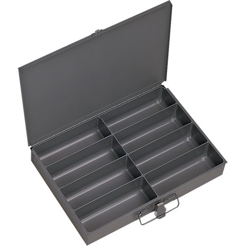 Boîtes &agrave; fond courb&eacute;, Acier, 8 compartiments, 13-3/8" la x 9-1/4" p, 2" h, Gris Stor-it Systems