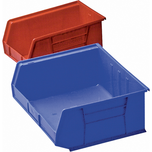 Bac en plastique, 8-1/4" la, 9" h x 18" p, Bleu Stor-it Systems