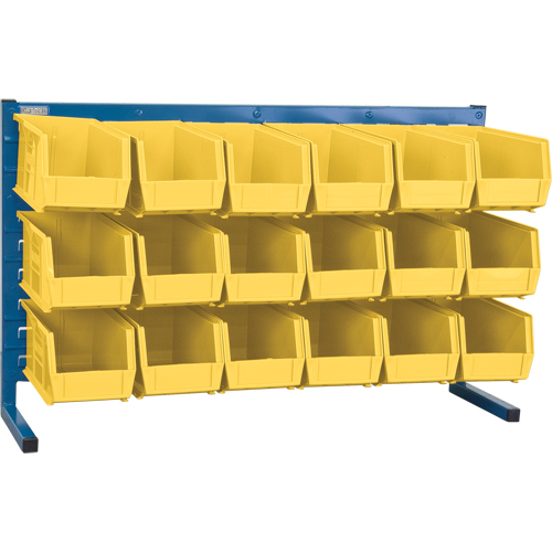 Louvered Rack with Bins, 18 Bins, 36" W x 8-1/4" D x 22" H Stor-it Systems
